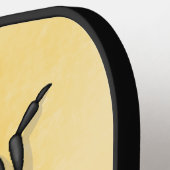 Niedliche Ladybug-Grafik mit Initialen Pickleball Schläger (Linke Seite)