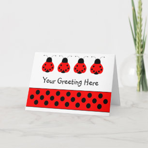 Niedliche Ladybug-Grußkarte Karte