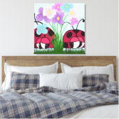 Niedliche Ladybug-Illustration Leinwanddruck (Insitu (Schlafzimmer))