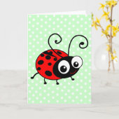 Niedliche Ladybug Karte (Gelbe Blume)