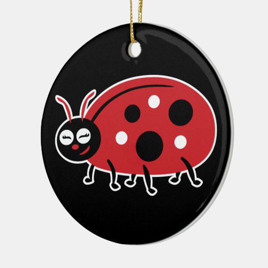 Niedliche Ladybug Keramik Ornament (Links)