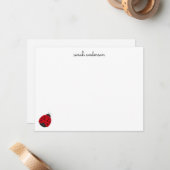 Niedliche Ladybug Kids Personalisiert Stationierun Mitteilungskarte (Vorderseite/Rückseite Beispiel)