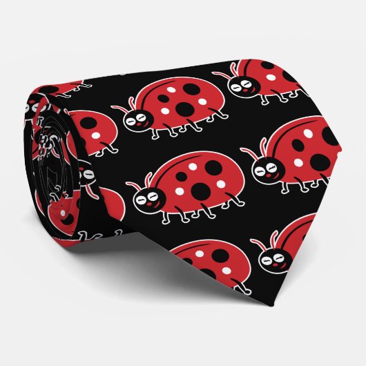 Niedliche Ladybug Krawatte (Gerollt)