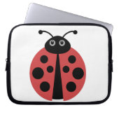 Niedliche Ladybug Laptopschutzhülle (Vorderseite)