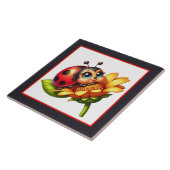 Niedliche Ladybug Liebhaber von Insekten Fliese (Seite)