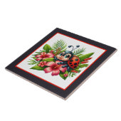 Niedliche Ladybug Liebhaber von Insekten Fliese (Seite)