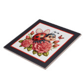 Niedliche Ladybug Liebhaber von Insekten Fliese (Seite)