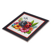 Niedliche Ladybug Liebhaber von Insekten Fliese (Seite)