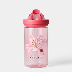 Niedliche Ladybug Lilie Blume Schüler Mädchen Trinkflasche