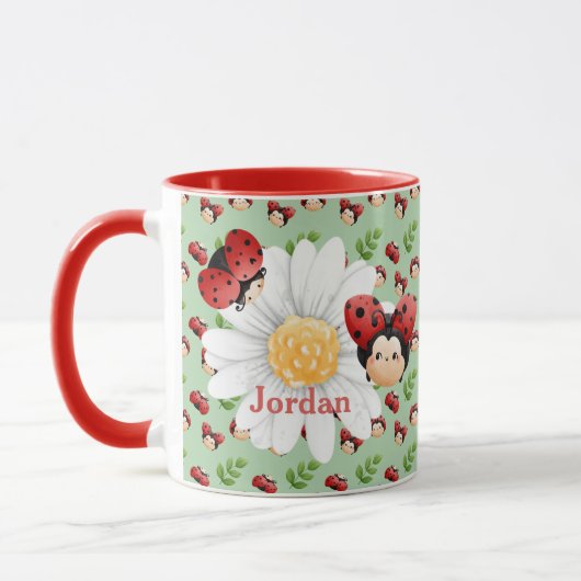 Niedliche LadyBug Muster Custom Kids Tasse (Links)