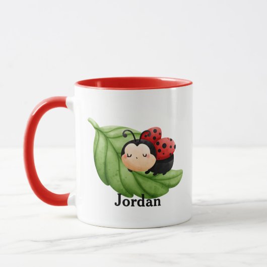 Niedliche LadyBug Muster Custom Kids Tasse (Links)