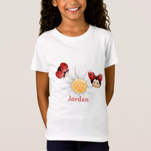 Niedliche LadyBug Muster Custom Kids Tasse T-Shirt (Vorderseite)