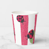 Niedliche Ladybug Paper Cups Pappbecher (Rückseite)