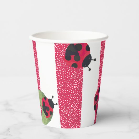 Niedliche Ladybug Paper Cups Pappbecher (Vorderseite)