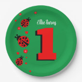 Niedliche Ladybug Pappteller (Vorderseite)