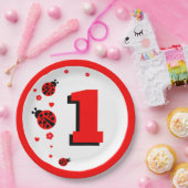 Niedliche Ladybug Pappteller (Party)