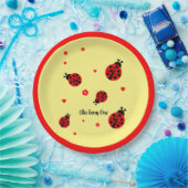Niedliche Ladybug Pappteller (Party)