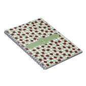 Niedliche Ladybug Pattern Green Gingham Monogram N Notizblock (Rechte Seite)