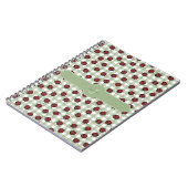 Niedliche Ladybug Pattern Green Gingham Monogram N Notizblock (Linke Seite)