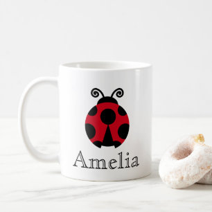 Niedliche Ladybug Personalisiert  Kaffeetasse