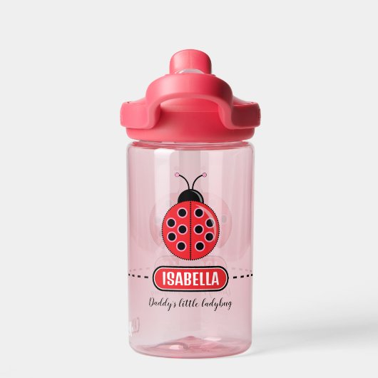 Niedliche Ladybug Personalisierte Wasserflasche fü Trinkflasche (Rückseite)