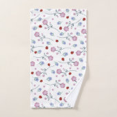 Niedliche Ladybug Polka dot Daisy Blume Rustikales Badhandtuch Set (Handtuch)
