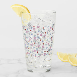 Niedliche Ladybug Polka dot Daisy Blume Rustikales Glas