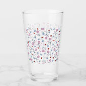 Niedliche Ladybug Polka dot Daisy Blume Rustikales Glas (Vorderseite)