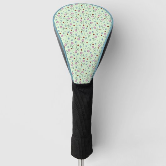 Niedliche Ladybug Polka dot Daisy Blume Rustikales Golf Headcover (Vorderseite)