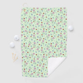 Niedliche Ladybug Polka dot Daisy Blume Rustikales Golfhandtuch (Insitu)