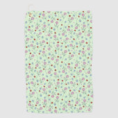 Niedliche Ladybug Polka dot Daisy Blume Rustikales Golfhandtuch (Vorderseite)