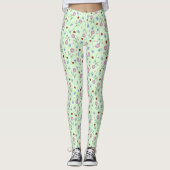 Niedliche Ladybug Polka dot Daisy Blume Rustikales Leggings (Vorderseite)