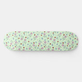 Niedliche Ladybug Polka dot Daisy Blume Rustikales Skateboard (Horizontal)