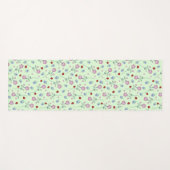 Niedliche Ladybug Polka dot Daisy Blume Rustikales Yogamatte (Vorderseite (Horizontal))