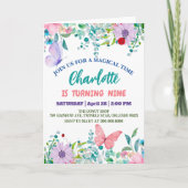 Niedliche Ladybug Polka dot floral Blume Geburtsna Karte (Vorderseite)