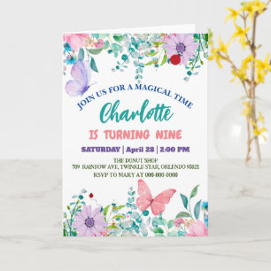 Niedliche Ladybug Polka dot floral Blume Geburtsna Karte