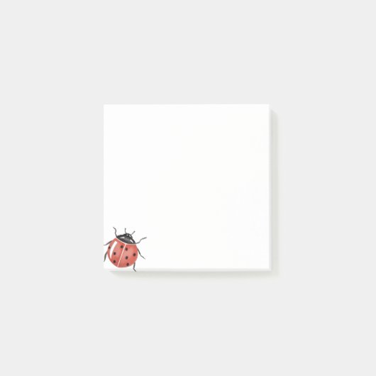Niedliche Ladybug Post-it Klebezettel (Vorderseite)