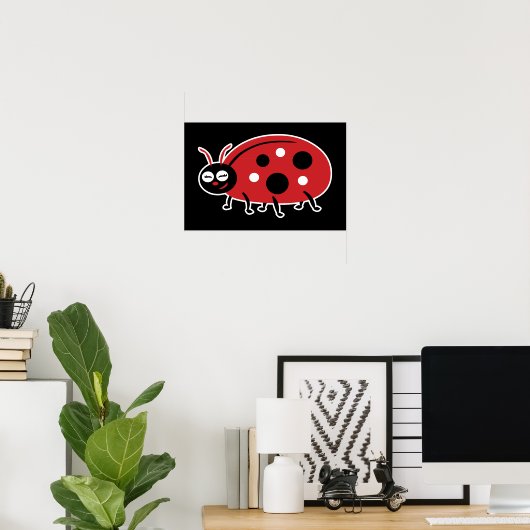 Niedliche Ladybug Poster (Heimbüro)