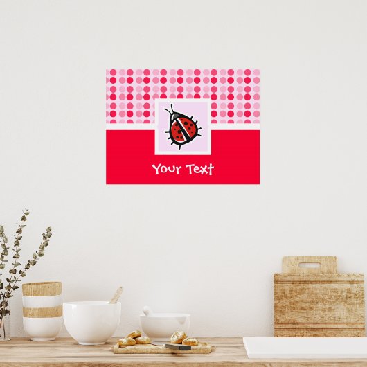 Niedliche Ladybug Poster (Küche)