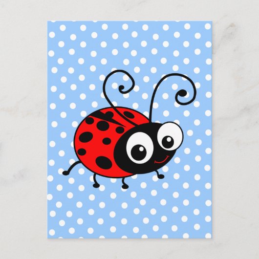 Niedliche Ladybug Postkarte (Vorderseite)