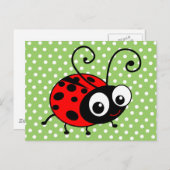 Niedliche Ladybug Postkarte (Vorne/Hinten)