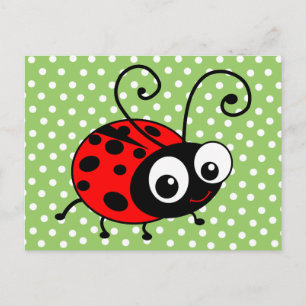 Niedliche Ladybug Postkarte
