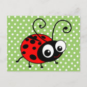 Niedliche Ladybug Postkarte (Vorderseite)