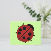 Niedliche Ladybug Postkarte (Stehend Vorderseite)