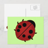 Niedliche Ladybug Postkarte (Vorne/Hinten)