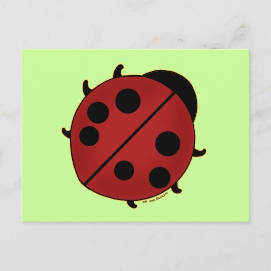 Niedliche Ladybug Postkarte (Vorderseite)