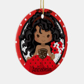 Niedliche Ladybug Princess Personalisierte Keramik Ornament (Rechts)