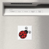 Niedliche Ladybug - Rot und Schwarz Magnet (In Situ (Geschirrspüler))