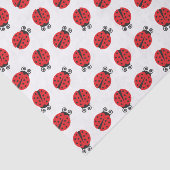 Niedliche Ladybug Rot und Schwarz Seidenpapier (Ausschnitt)