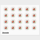 Niedliche Ladybug Round Stickers (Blatt)